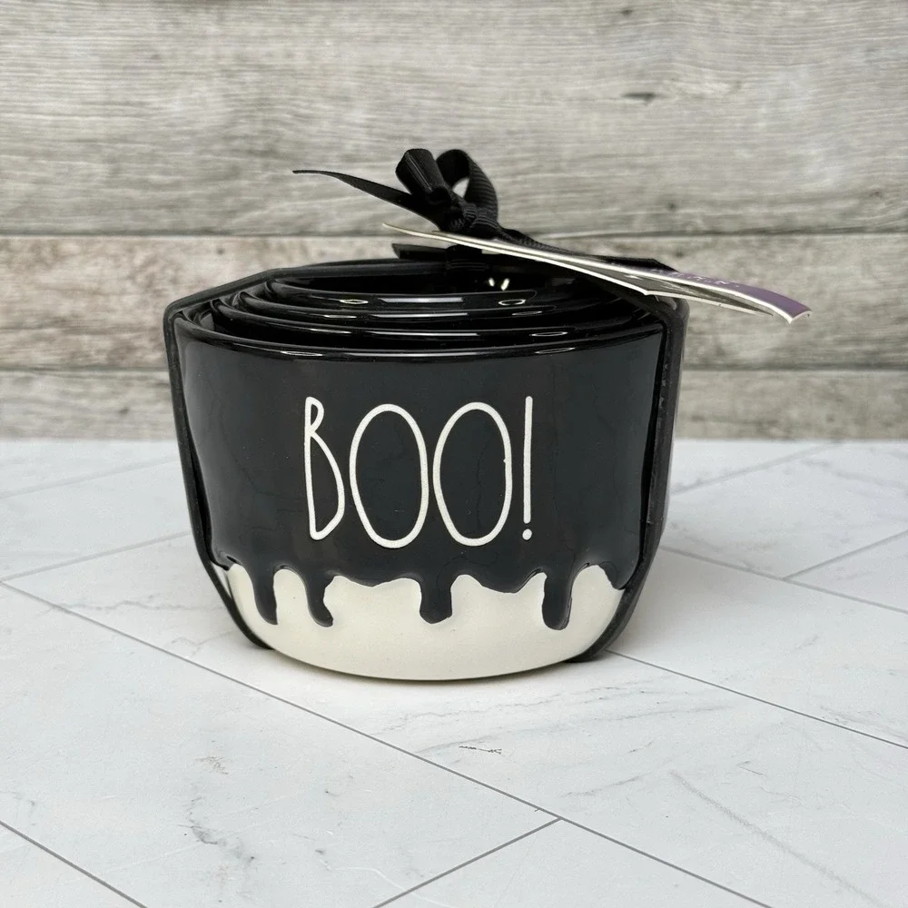 Rae Dunn Boo Halloween Baking Measuring Cups Set